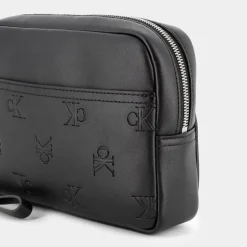 ALL OVER PRINT EMBOSS ZIP POUCH- PICCOLA PELLETTERIA NERO 12066-0GK