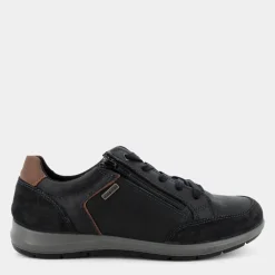 BERRY- SNEAKERS BLU SCURO/COGNAC IM-I24U-08