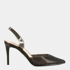 BLACK- SANDALI CRYSTAL TRASPARENTE LUCYLE