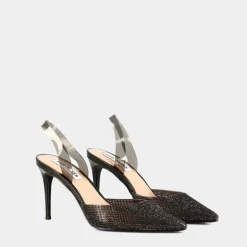 BLACK- SANDALI CRYSTAL TRASPARENTE LUCYLE