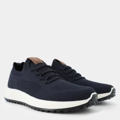 BP- SNEAKERS BLU/COGNAC IM-E25U-09
