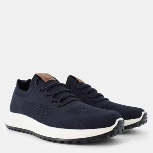 BP- SNEAKERS BLU/COGNAC IM-E25U-09