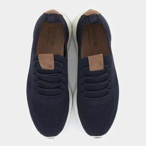 BP- SNEAKERS BLU/COGNAC IM-E25U-09