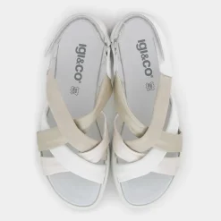 CAROLA- SANDALI BIANCO/PLATINO 7666722