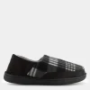 CIABATTE NERO QUADRI BIANCO SE-I24U-10