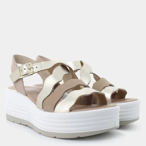 CLEA- SANDALI PLATINO/BEIGE 7667100