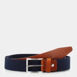 ELASTIC- CINTURE BLU/CUOIO CB-E25-200