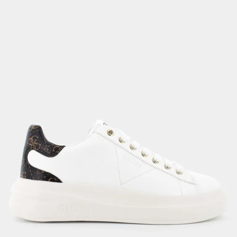 ELBINA- SNEAKERS WHITE BROWN FLJELB