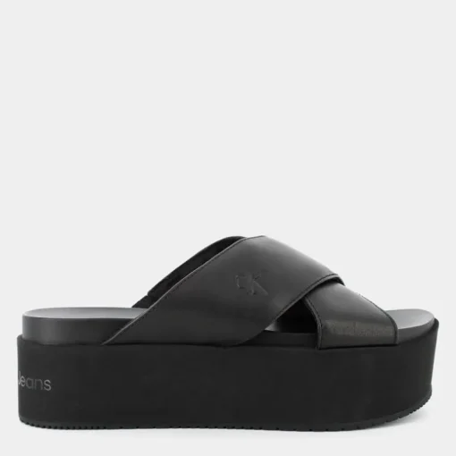 FLATFORM CROSS MG UC- SANDALI Triple Black YW0YW013490GT