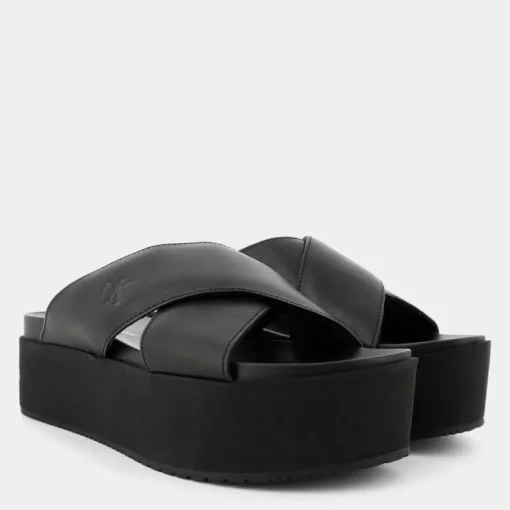 FLATFORM CROSS MG UC- SANDALI Triple Black YW0YW013490GT