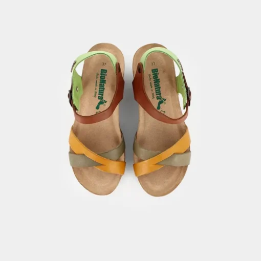 GAUCHO- SANDALI TAUPE/SENAPE/COGNAC/VERDE 24FREGENE