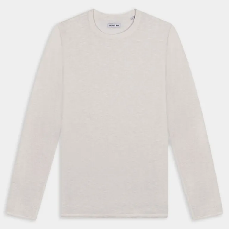JJELINEN KNIT CREW NECK SN- MAGLIE E FELPE CLOUD DANCER 12248788