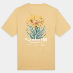 JORCASABLANCA BACK TEE SS CREW NECK- T-SHIRT ITALIAN STRAW 12252956