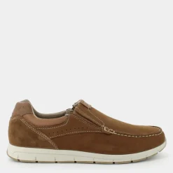 MOCASSINI MARRONE BRUCIATO/BEIGE IM-E25U-01