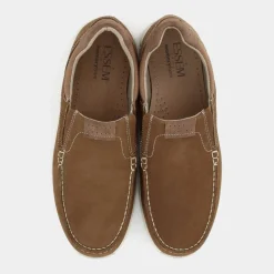 MOCASSINI MARRONE BRUCIATO/BEIGE IM-E25U-01