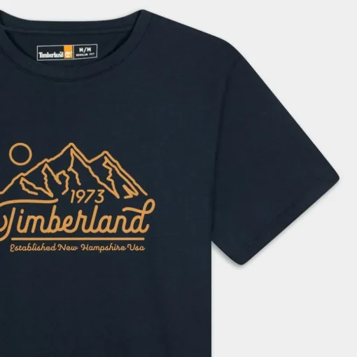 MOUNTAIN LOGO SHORT- T-SHIRT DARK SAPPHIRE TB0A5R59