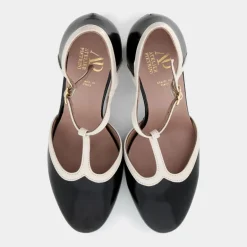 NAPLAK- DECOLLETÈ NERO/CREMA CC-I24D-05
