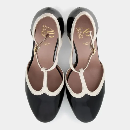 NAPLAK- DECOLLETÈ NERO/CREMA CC-I24D-05