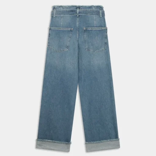 ONLMADDIE EX HW WIDE BELT FOLD UP- PANTALONI BLU 15298093
