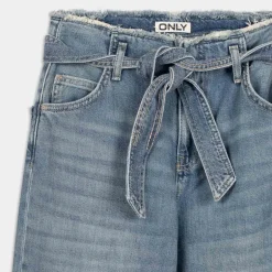 ONLMADDIE EX HW WIDE BELT FOLD UP- PANTALONI BLU 15298093