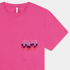 ONLTRIBE LIFE S/S POCKET TOP JRS- T-SHIRT Raspberry Rose 15315348