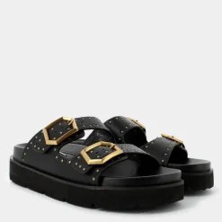 POLA STUDS- SANDALI NERO PLS90662