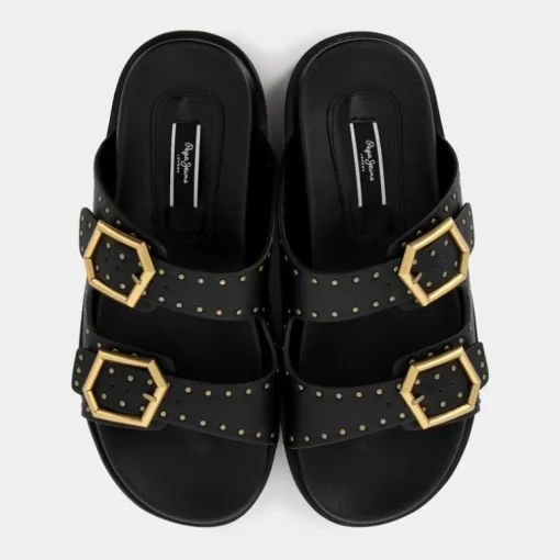 POLA STUDS- SANDALI NERO PLS90662
