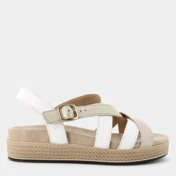 SANDALI BIANCO/ORO IM-E24D-25
