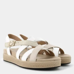 SANDALI BIANCO/ORO IM-E24D-25