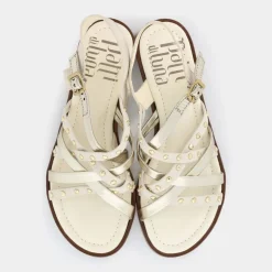 SANDALI LATTE/PLATINO OL-E25D-01