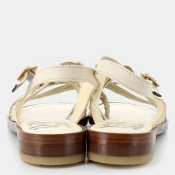 SANDALI LATTE/PLATINO OL-E25D-01