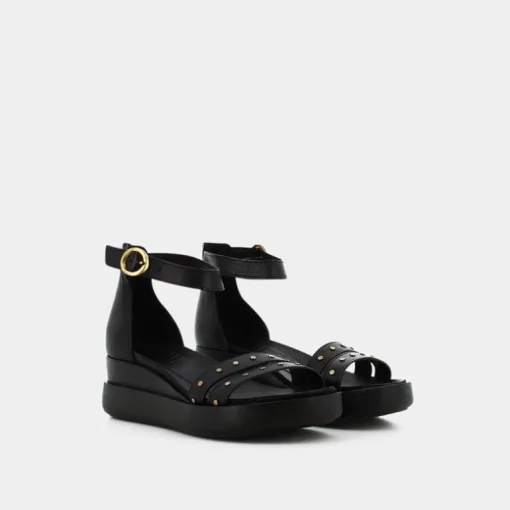 SANDALI NERO OL-E23D-06