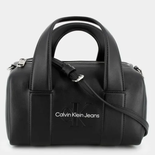 SCULPTED SQUARE BARREL BAG MONO- BORSE BLACK 12378-0GQ