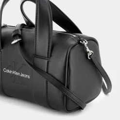 SCULPTED SQUARE BARREL BAG MONO- BORSE BLACK 12378-0GQ