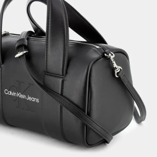 SCULPTED SQUARE BARREL BAG MONO- BORSE BLACK 12378-0GQ