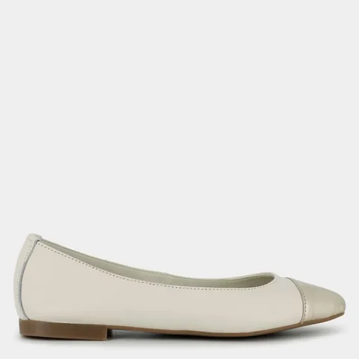 SIMONA- BALLERINA OFF WHITE/PLATINO GI-E25D-01