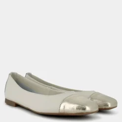 SIMONA- BALLERINA OFF WHITE/PLATINO GI-E25D-01