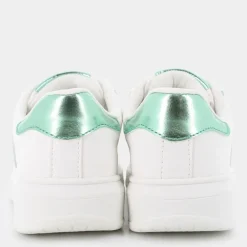 SNEAKERS BIANCO VERDE SM-E25B-06