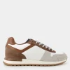 SNEAKERS BIANCO+BEIGE+MARRONE AC-E25U-10