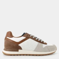 SNEAKERS BIANCO+BEIGE+MARRONE AC-E25U-10