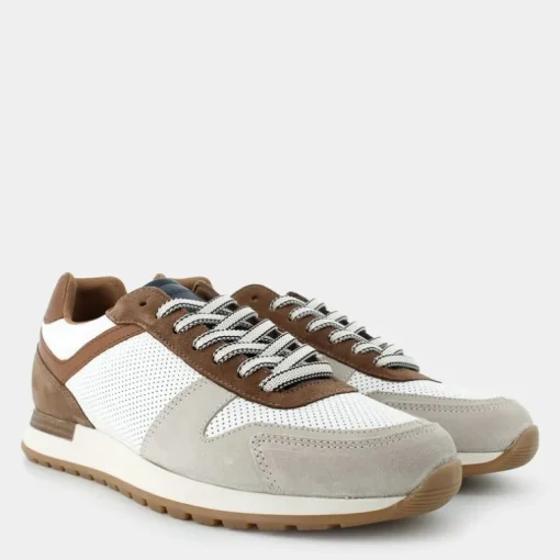 SNEAKERS BIANCO+BEIGE+MARRONE AC-E25U-10