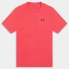 UA TECH TEXTURED SS- T-SHIRT ROSSO 1382796