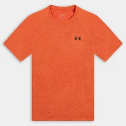 UA TECH TEXTURED SS- T-SHIRT FIRE/ARES RED 1382796