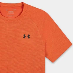 UA TECH TEXTURED SS- T-SHIRT FIRE/ARES RED 1382796