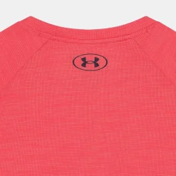 UA TECH TEXTURED SS- T-SHIRT ROSSO 1382796