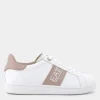 XK346- SNEAKERS WHITE+FAWN+GOLD X8X102