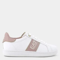 XK346- SNEAKERS WHITE+FAWN+GOLD X8X102